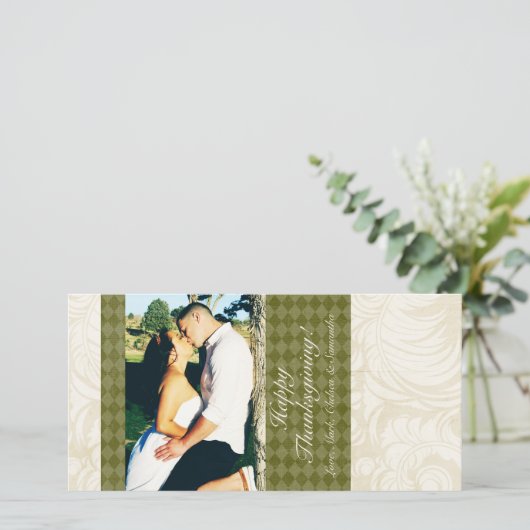 4x8 Herfstboom Foliage FOTO Thanksgiving Kaart (Staand voorkant)