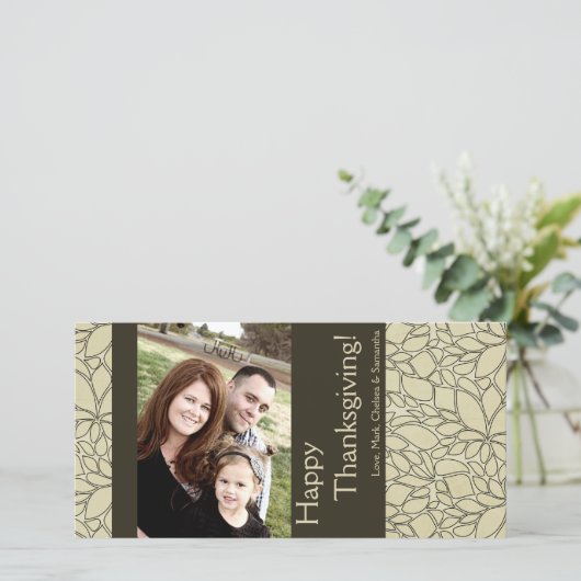 4x8 Herfstboom Foliage FOTO Thanksgiving Kaart (Staand voorkant)