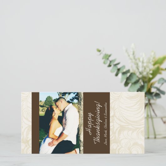 4x8 Herfstboom Foliage FOTO Thanksgiving Kaart (Staand voorkant)