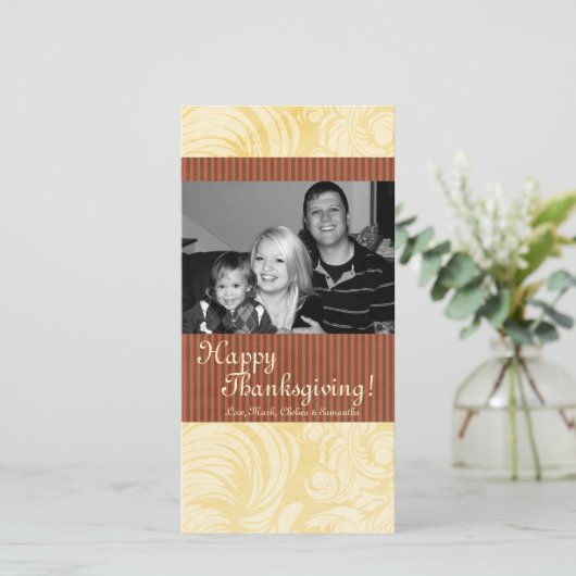 4x8 Herfstboom Foliage FOTO Thanksgiving Kaart (Staand voorkant)