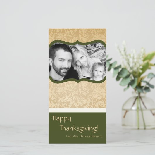4x8 Herfstboom Foliage FOTO Thanksgiving Kaart (Staand voorkant)