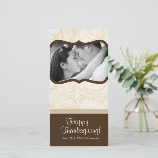 4x8 Herfstboom Foliage FOTO Thanksgiving Kaart (Staand voorkant)