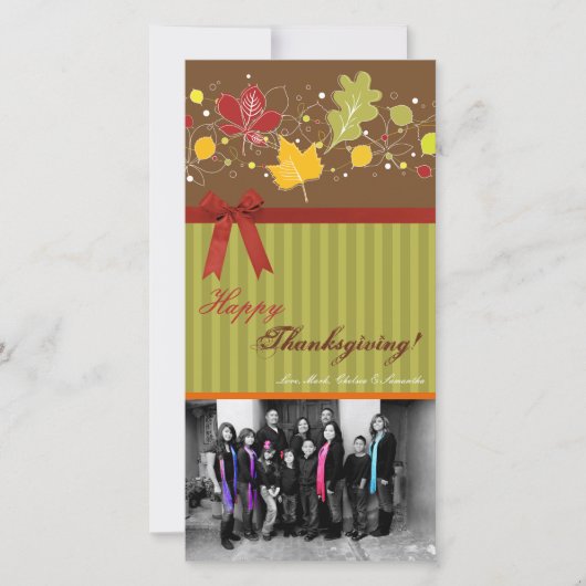 4x8 Herfstboom Foliage FOTO Thanksgiving Kaart (Voorkant)