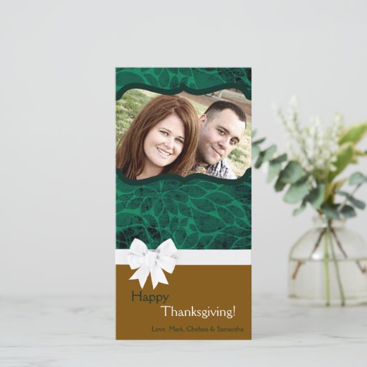 4x8 Herfstboom Foliage FOTO Thanksgiving Kaart (Staand voorkant)