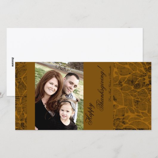 4x8 Herfstboom Foliage FOTO Thanksgiving Kaart (Voorkant / Achterkant)