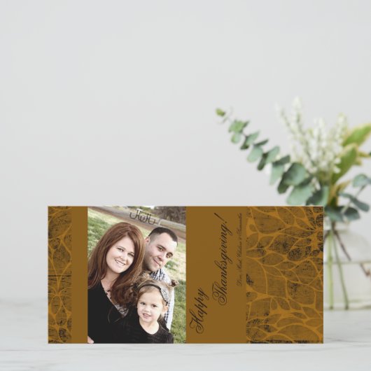 4x8 Herfstboom Foliage FOTO Thanksgiving Kaart (Staand voorkant)