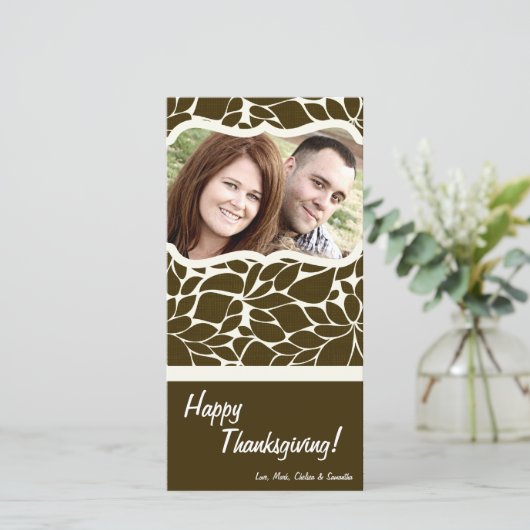 4x8 Herfstboom Foliage FOTO Thanksgiving Kaart (Staand voorkant)