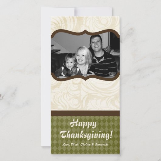 4x8 Herfstboom Foliage FOTO Thanksgiving Kaart (Voorkant)