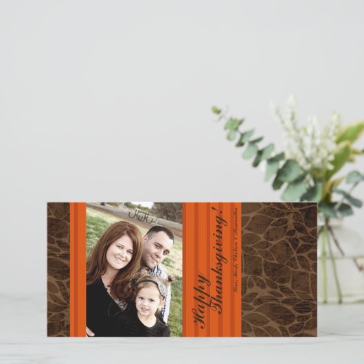 4x8 Herfstboom Foliage FOTO Thanksgiving Kaart (Staand voorkant)