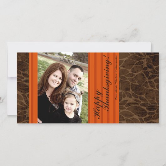 4x8 Herfstboom Foliage FOTO Thanksgiving Kaart (Voorkant)