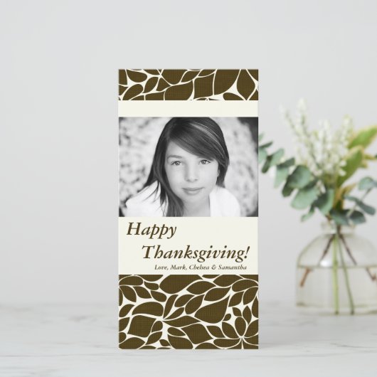 4x8 Herfstboom Foliage FOTO Thanksgiving Kaart (Staand voorkant)