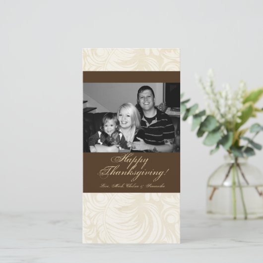 4x8 Herfstboom Foliage FOTO Thanksgiving Kaart (Staand voorkant)