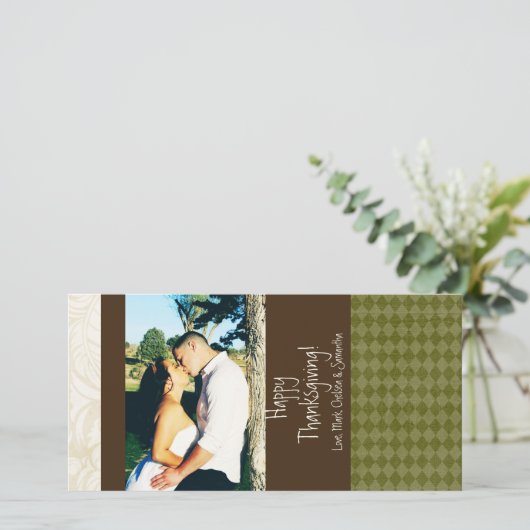 4x8 Herfstboom Foliage FOTO Thanksgiving Kaart (Staand voorkant)