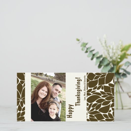 4x8 Herfstboom Foliage FOTO Thanksgiving Kaart (Staand voorkant)