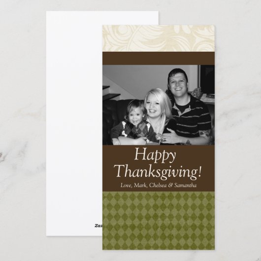 4x8 Herfstboom Foliage FOTO Thanksgiving Kaart (Voorkant / Achterkant)