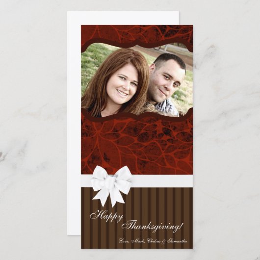 4x8 Herfstboom Foliage FOTO Thanksgiving Kaart (Voorkant / Achterkant)