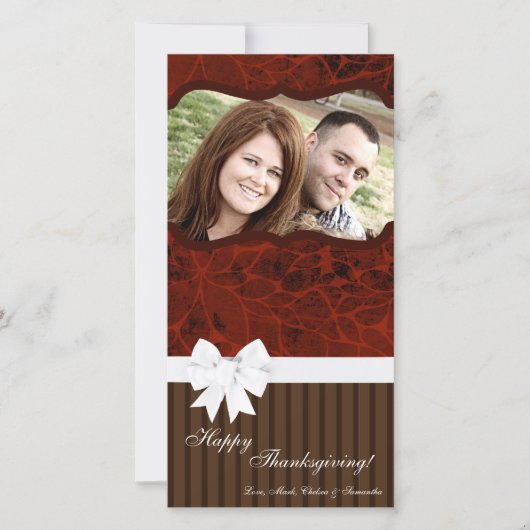 4x8 Herfstboom Foliage FOTO Thanksgiving Kaart (Voorkant)