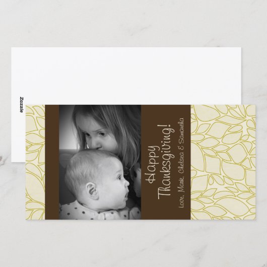 4x8 Herfstboom Foliage FOTO Thanksgiving Kaart (Voorkant / Achterkant)