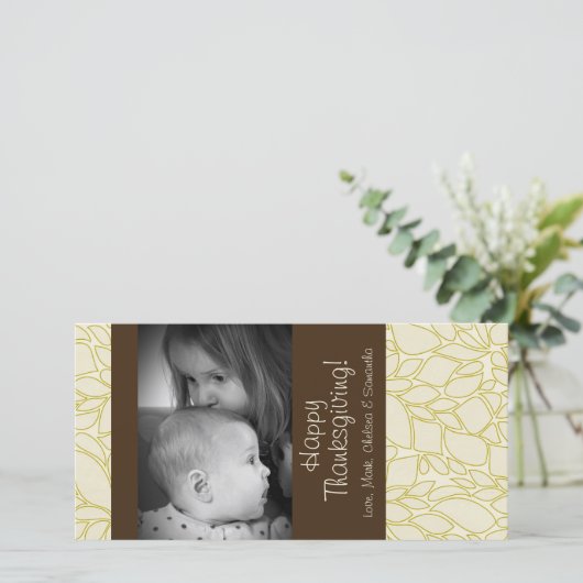 4x8 Herfstboom Foliage FOTO Thanksgiving Kaart (Staand voorkant)