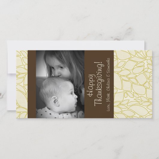 4x8 Herfstboom Foliage FOTO Thanksgiving Kaart (Voorkant)