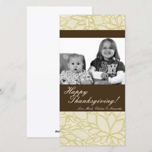 4x8 Herfstboom Foliage FOTO Thanksgiving Kaart (Voorkant / Achterkant)