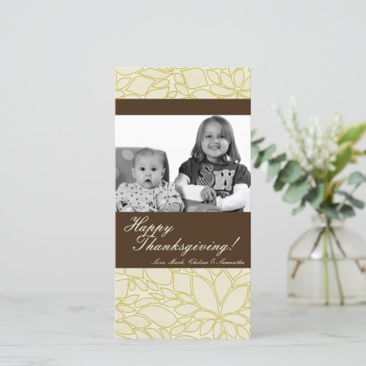 4x8 Herfstboom Foliage FOTO Thanksgiving Kaart (Staand voorkant)