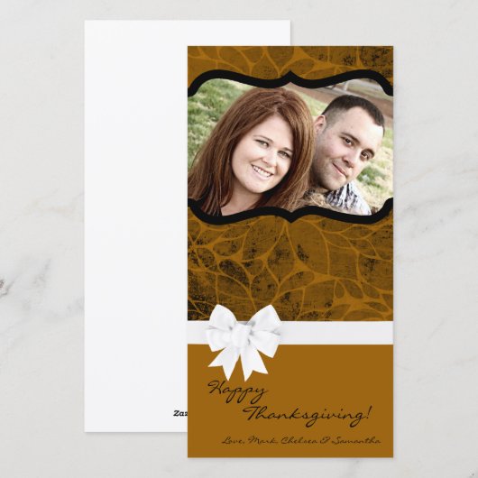 4x8 Herfstboom Foliage FOTO Thanksgiving Kaart (Voorkant / Achterkant)