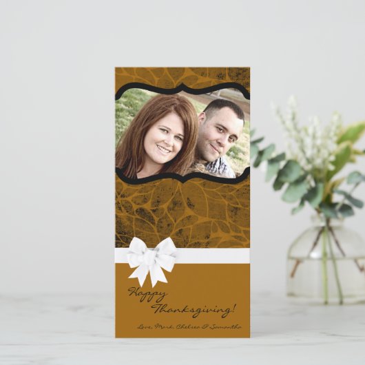 4x8 Herfstboom Foliage FOTO Thanksgiving Kaart (Staand voorkant)