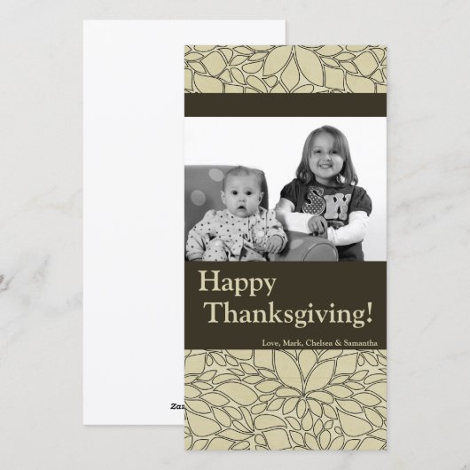 4x8 Herfstboom Foliage FOTO Thanksgiving Kaart (Voorkant / Achterkant)