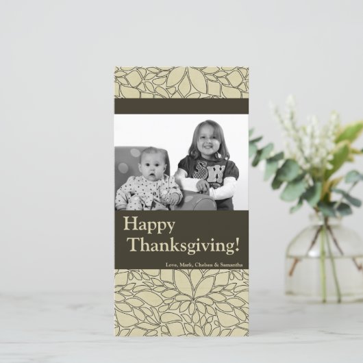 4x8 Herfstboom Foliage FOTO Thanksgiving Kaart (Staand voorkant)