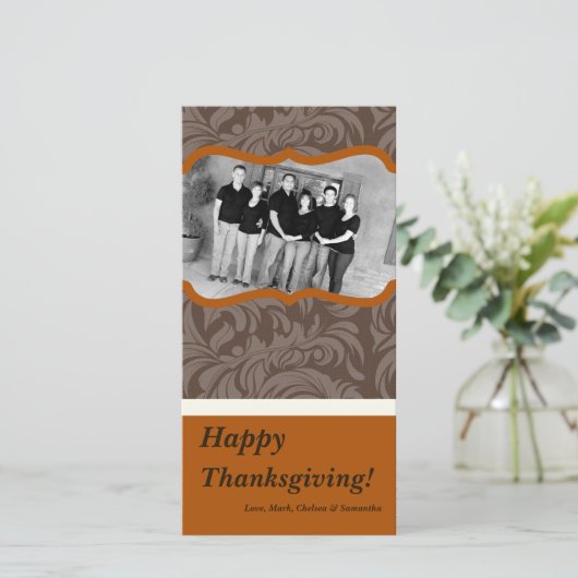 4x8 Herfstboom Foliage FOTO Thanksgiving Kaart (Staand voorkant)