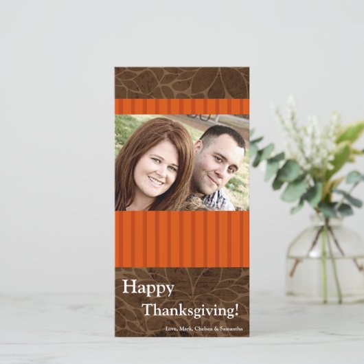 4x8 Herfstboom Foliage FOTO Thanksgiving Kaart (Staand voorkant)