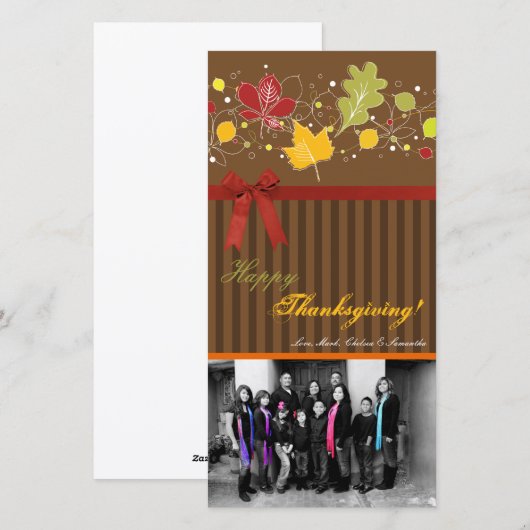 4x8 Herfstboomloof FOTO Kerstkaart (Voorkant / Achterkant)