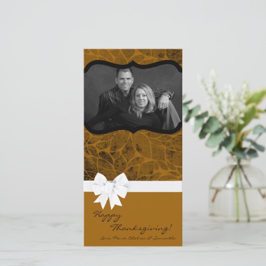 4x8 Herfstboomloof FOTO Kerstkaart (Staand voorkant)