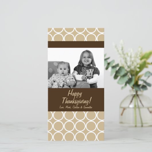 4x8 Herfstboomloof FOTO Thanksgiving-kaart Feestdagenkaart (Staand voorkant)