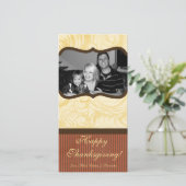 4x8 Herfstboomloof FOTO Thanksgiving-kaart Feestdagenkaart (Staand voorkant)