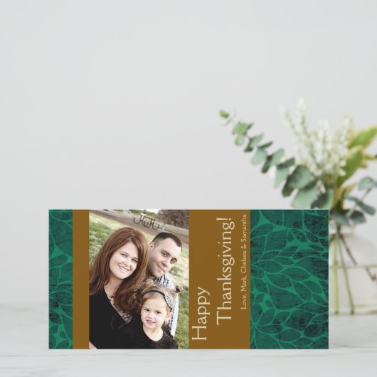 4x8 Herfstboomloof FOTO Thanksgiving-kaart Feestdagenkaart (Staand voorkant)