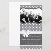 4x8 Hot Roze Zwarte Polka Dot FOTO Kerst Kaart (Voorkant / Achterkant)