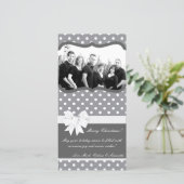 4x8 Hot Roze Zwarte Polka Dot FOTO Kerst Kaart (Staand voorkant)