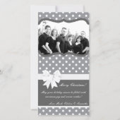 4x8 Hot Roze Zwarte Polka Dot FOTO Kerst Kaart (Voorkant)