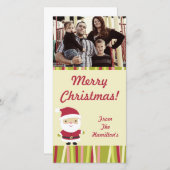 4x8 Jolly St.Nick PHOTO-kaart Feestdagenkaart (Voorkant / Achterkant)