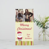 4x8 Jolly St.Nick PHOTO-kaart Feestdagenkaart (Staand voorkant)