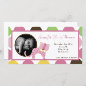 4x8 Jungle Queen Tijger Foto Geboorteaankondiging Aankondiging (Voorkant / Achterkant)