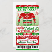 4x8 kerstfeestelijke feestelijke uitnodiging voor  (Voorkant / Achterkant)