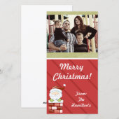 4x8 Kerstkaart met foto die uit de schoorsteen kom (Voorkant / Achterkant)