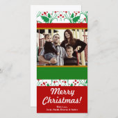 4x8 Kerstmis Holly FOTOkaart Feestdagenkaart (Voorkant / Achterkant)