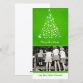 4x8 Limoen Sneeuwvlok XMAS Tree FOTO Kerst Kaart (Voorkant / Achterkant)