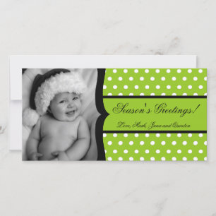 4x8 Limoen Witte Polka Lijst FOTO Kerst Kaart