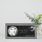 4x8 Mis XV Silver Black Party - Aankondiging (Staand voorkant)