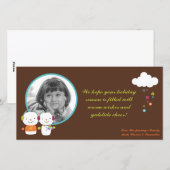 4x8 Moderne Sneeuwman Sneeuwvlok FOTO Kerst Kaart (Voorkant / Achterkant)